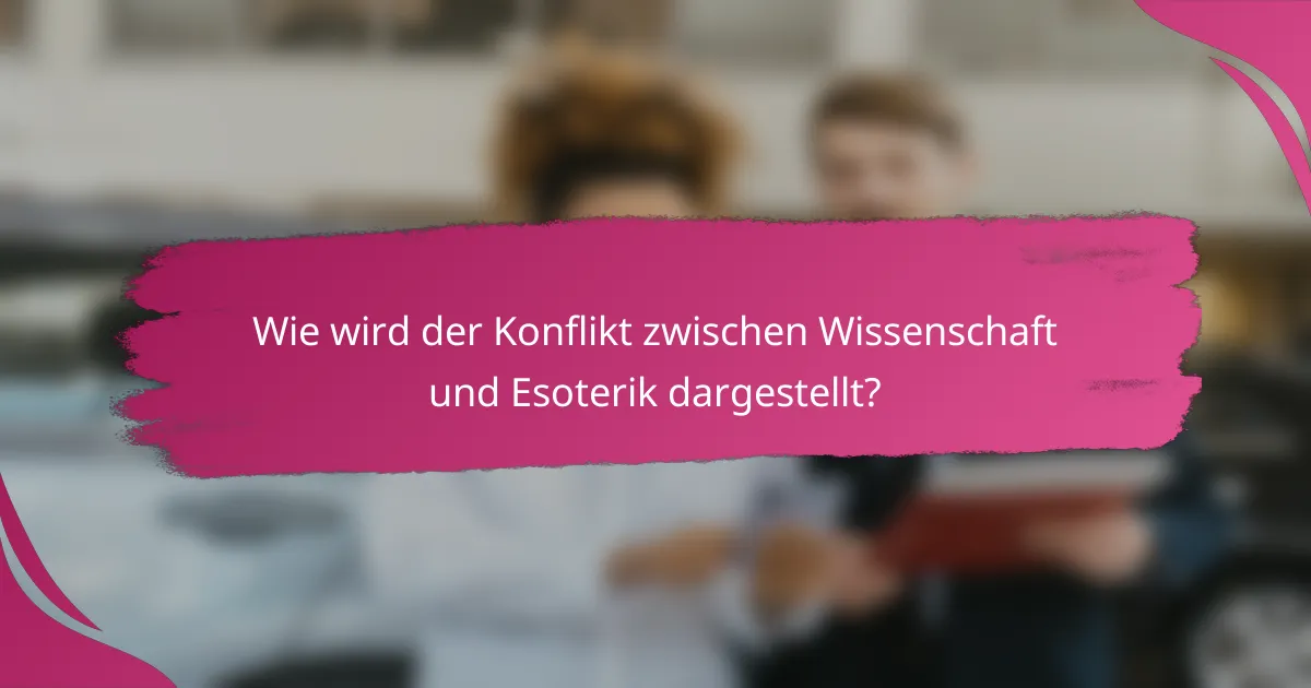 Wie wird der Konflikt zwischen Wissenschaft und Esoterik dargestellt?